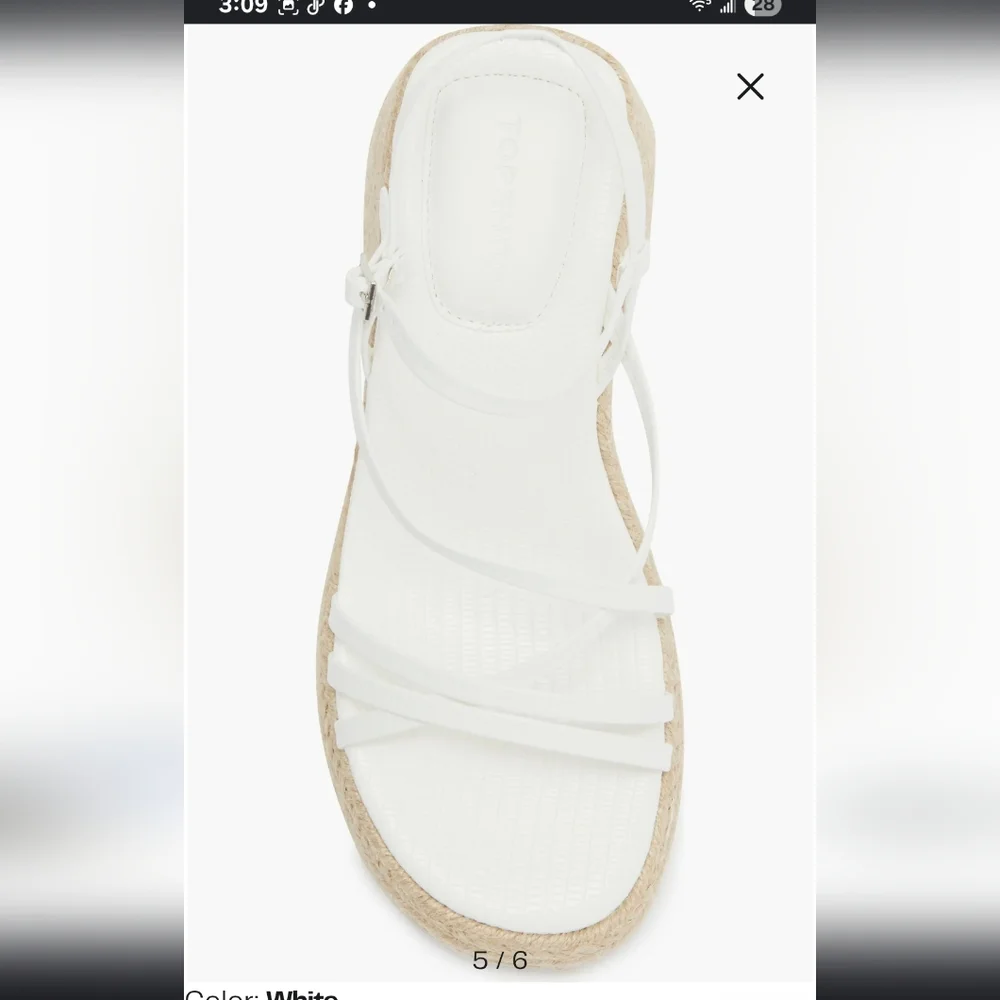 Topshop White Espadrille Wedges